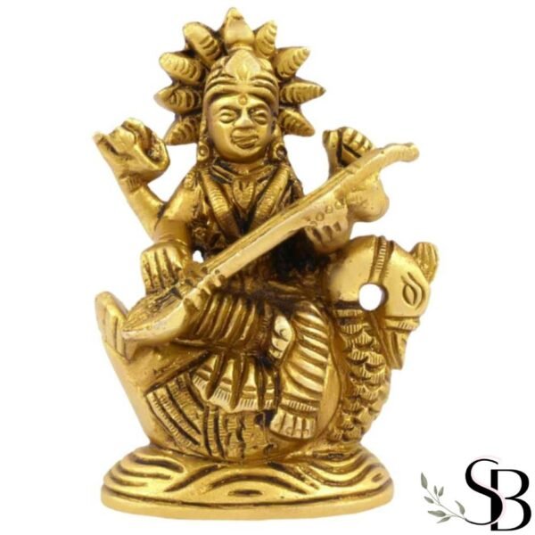 Brass Saraswati Idol