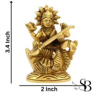 Brass Saraswati Idol