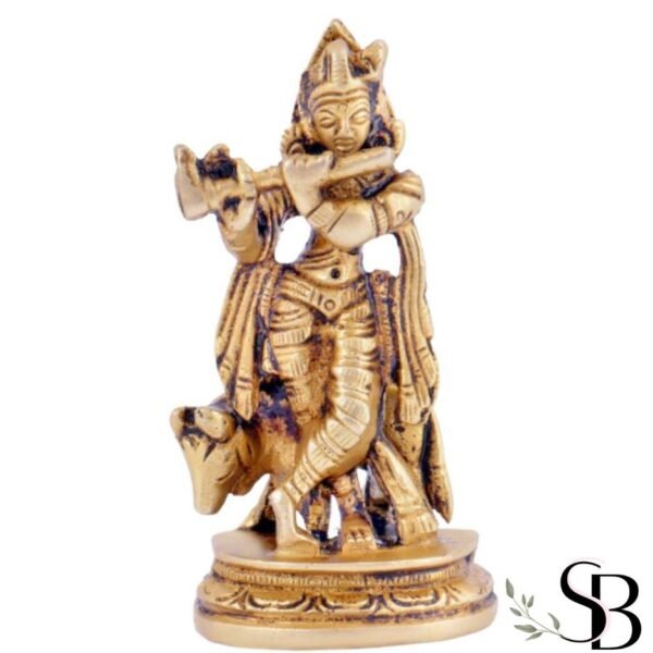 Lord Krishna Statue with Cow