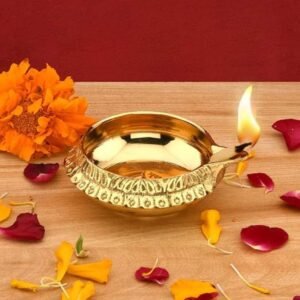 pooja diya brass